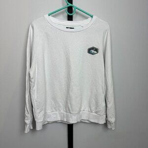EUC - Zyia Active White Crew Neck Sweatshirt with logo - Size L